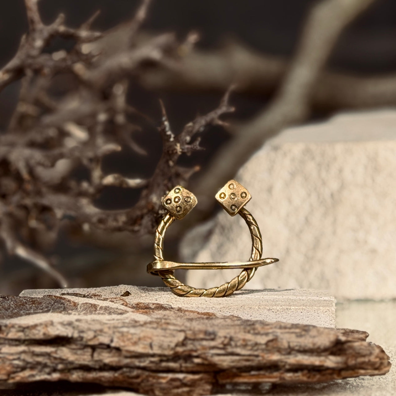 Bronzas Pakavsakta ar KAULIŅU galvām