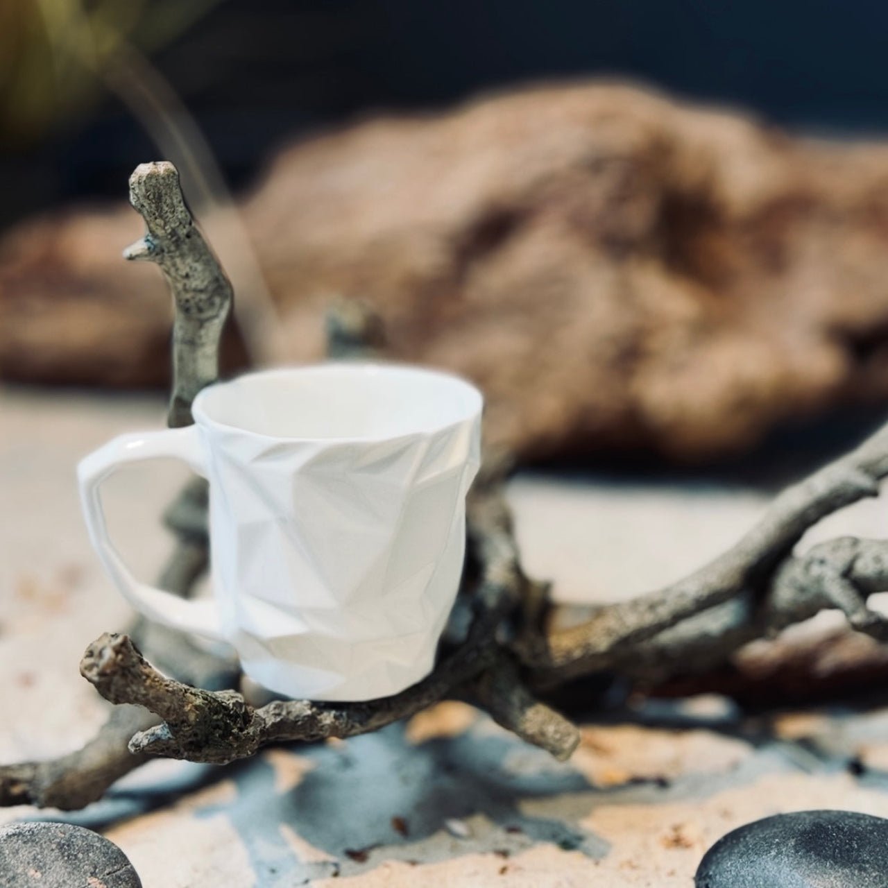 Porcelāna krūzes un apakštasītes DIMANTS