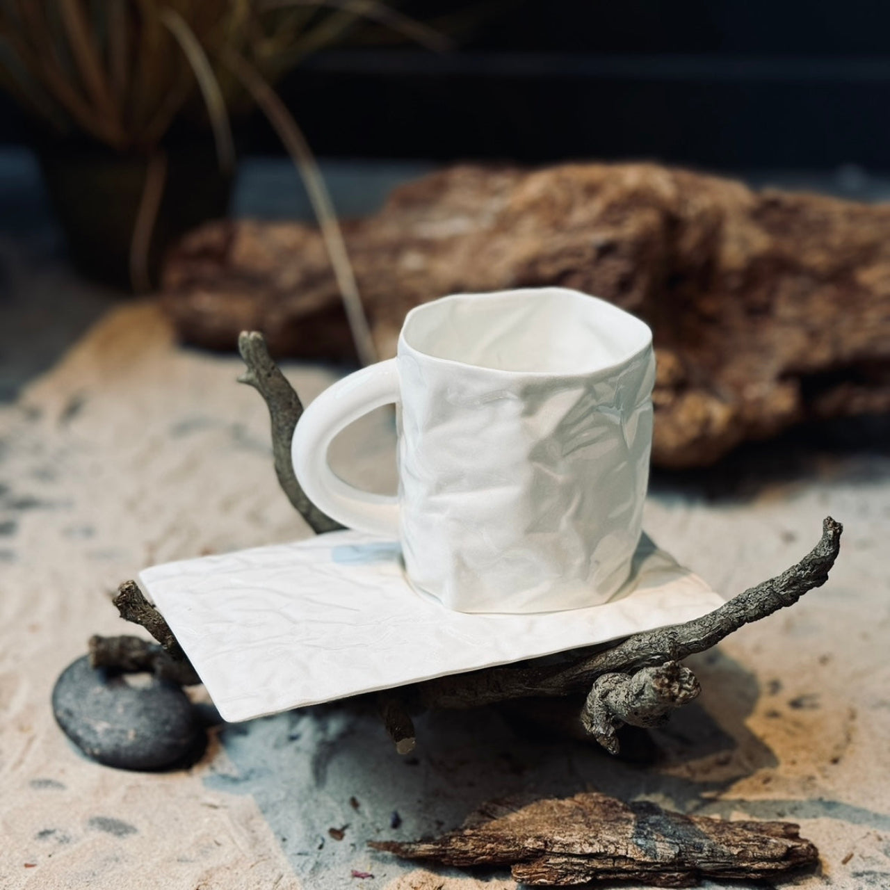 Porcelāna krūzes BALTAIS BURZĪJUMS