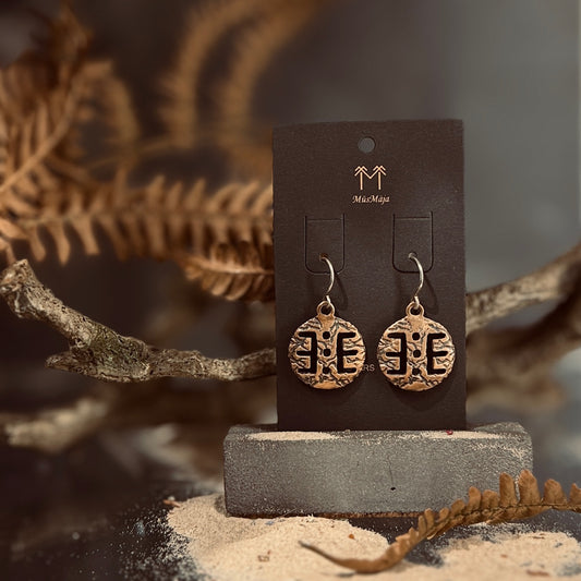 Bronzas auskari LATVIEŠU SPĒKA ZĪMES