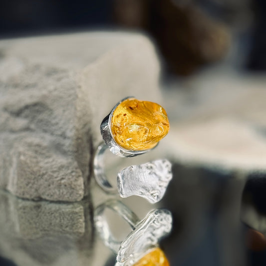 Sudraba gredzens DZINTARA KAISTOŠĀS LAUSKAS