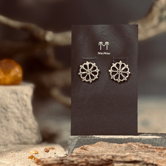 Sudraba auskari ZIEDOŠĀ SAULE