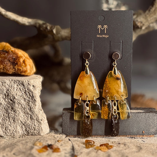 DZINTARA auskari FUTŪRISMS