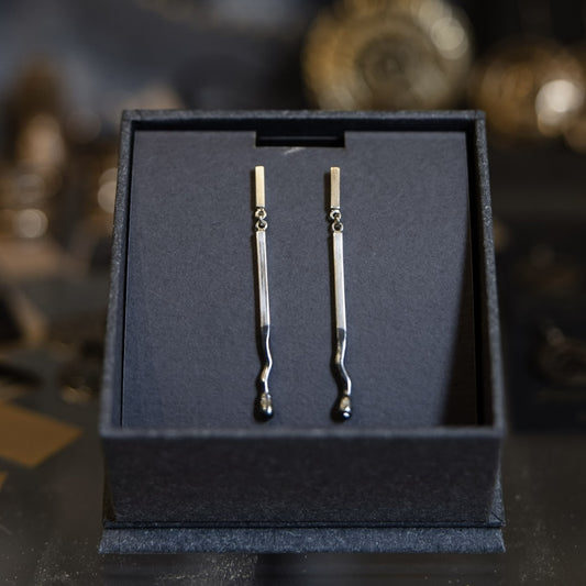 Sudraba auskari SĒRKOCIŅI PERFECT MATCH