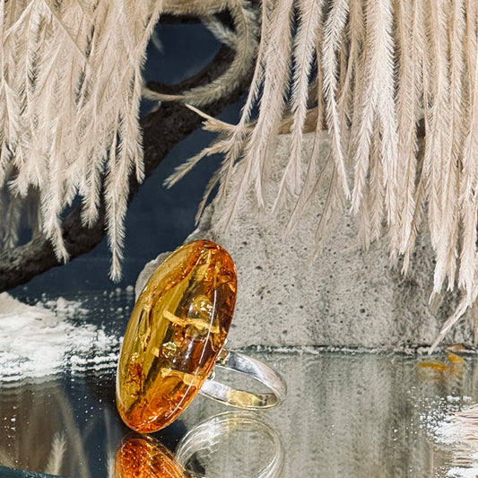 Dzintara gredzeni LIEPĀJAS SAULES AKMENS