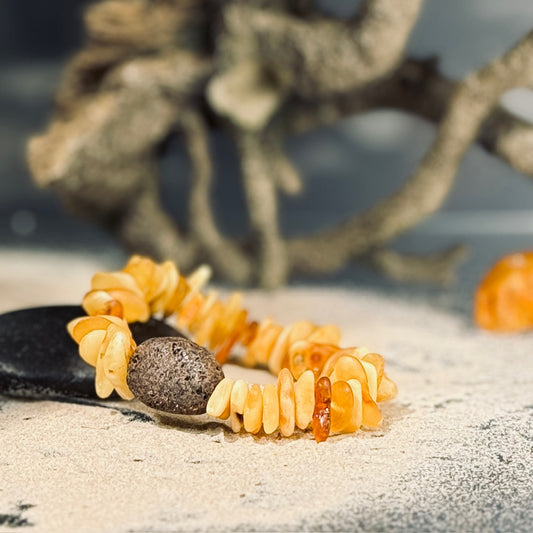 Elastīgas dzintara aproces