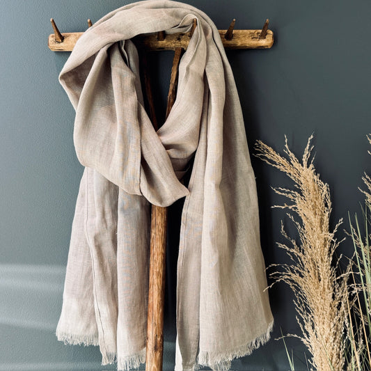 Plāna lina šalle SMILTS