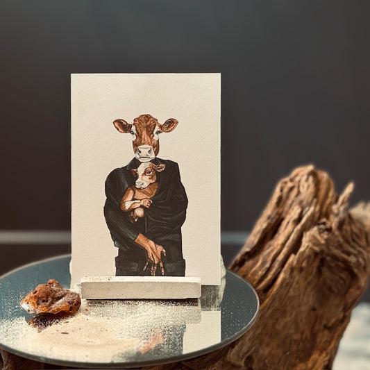 Akvareļu apsveikuma kartītes ZVĒRI - DĀMAS