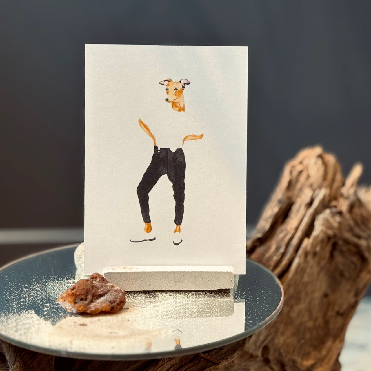 Akvareļu apsveikuma kartītes ZVĒRI - DĀMAS