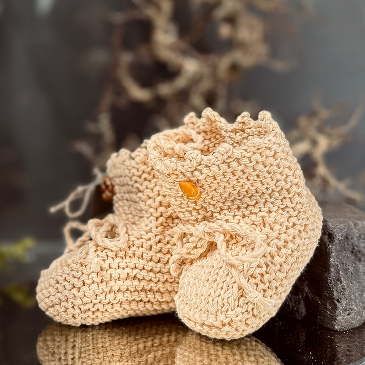 Zīdaiņa lina zābaciņi DZINTARA POGA