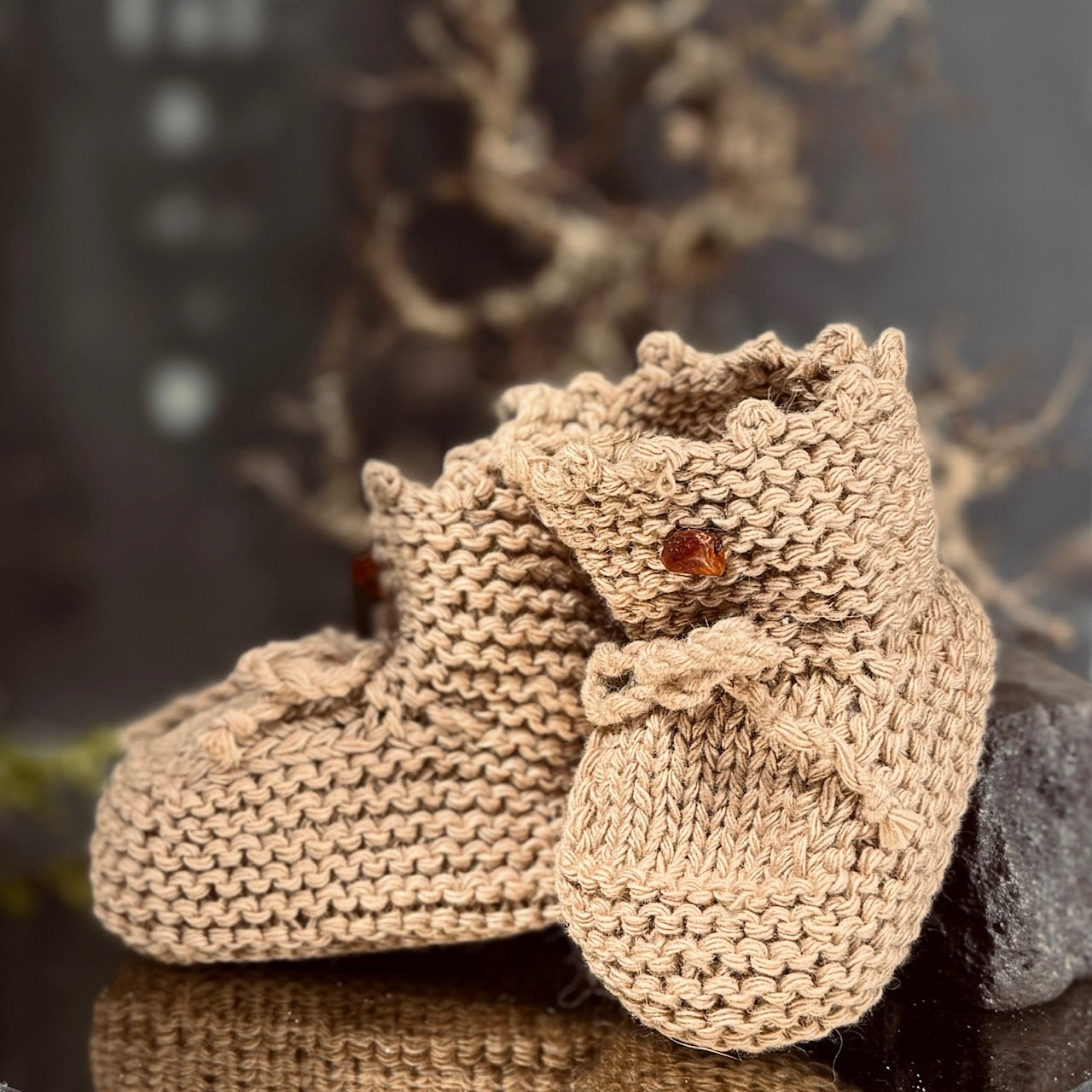 Zīdaiņa lina zābaciņi DZINTARA POGA