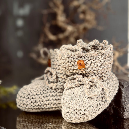 Zīdaiņa lina zābaciņi DZINTARA POGA