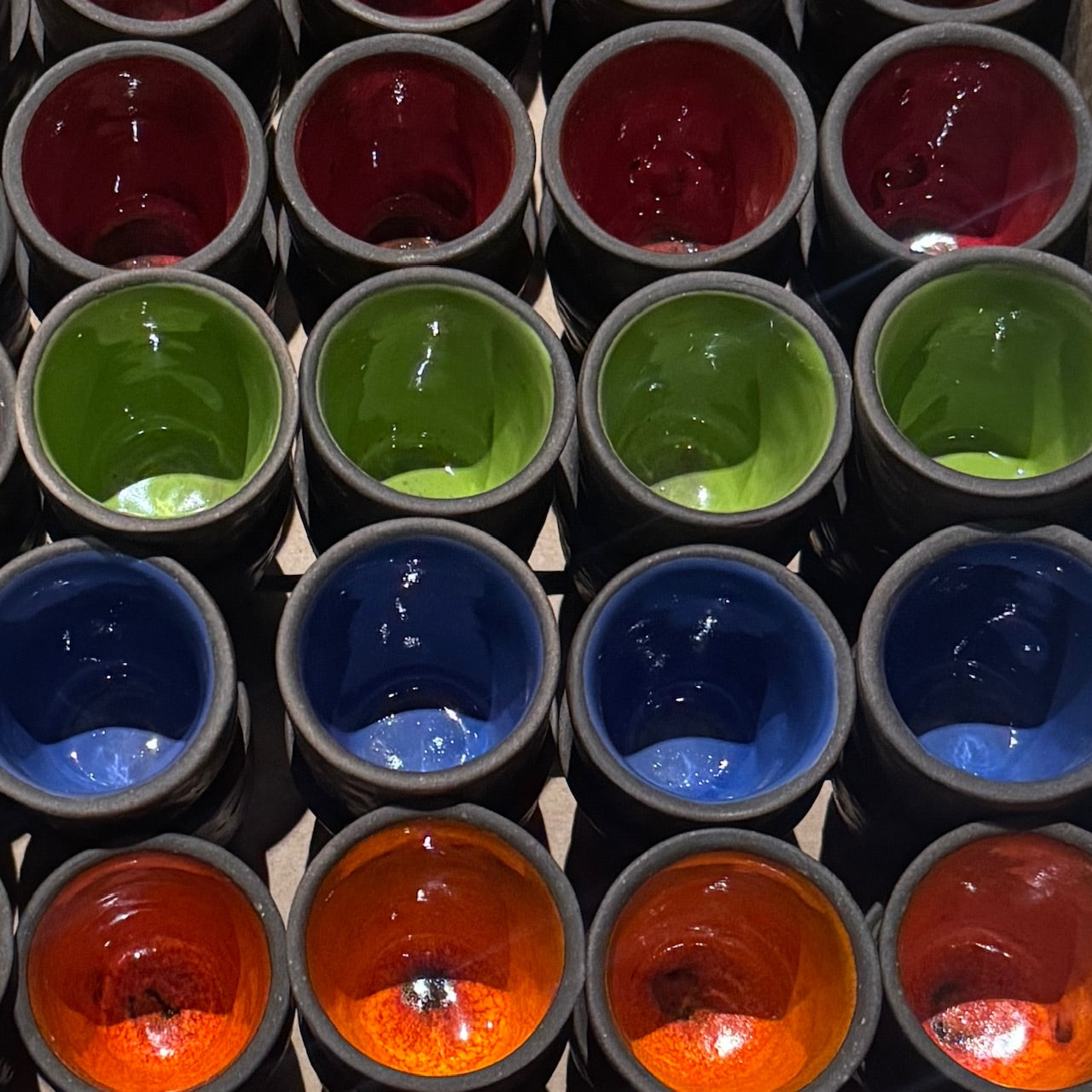 Keramikas šota glāzes KRĀSAS