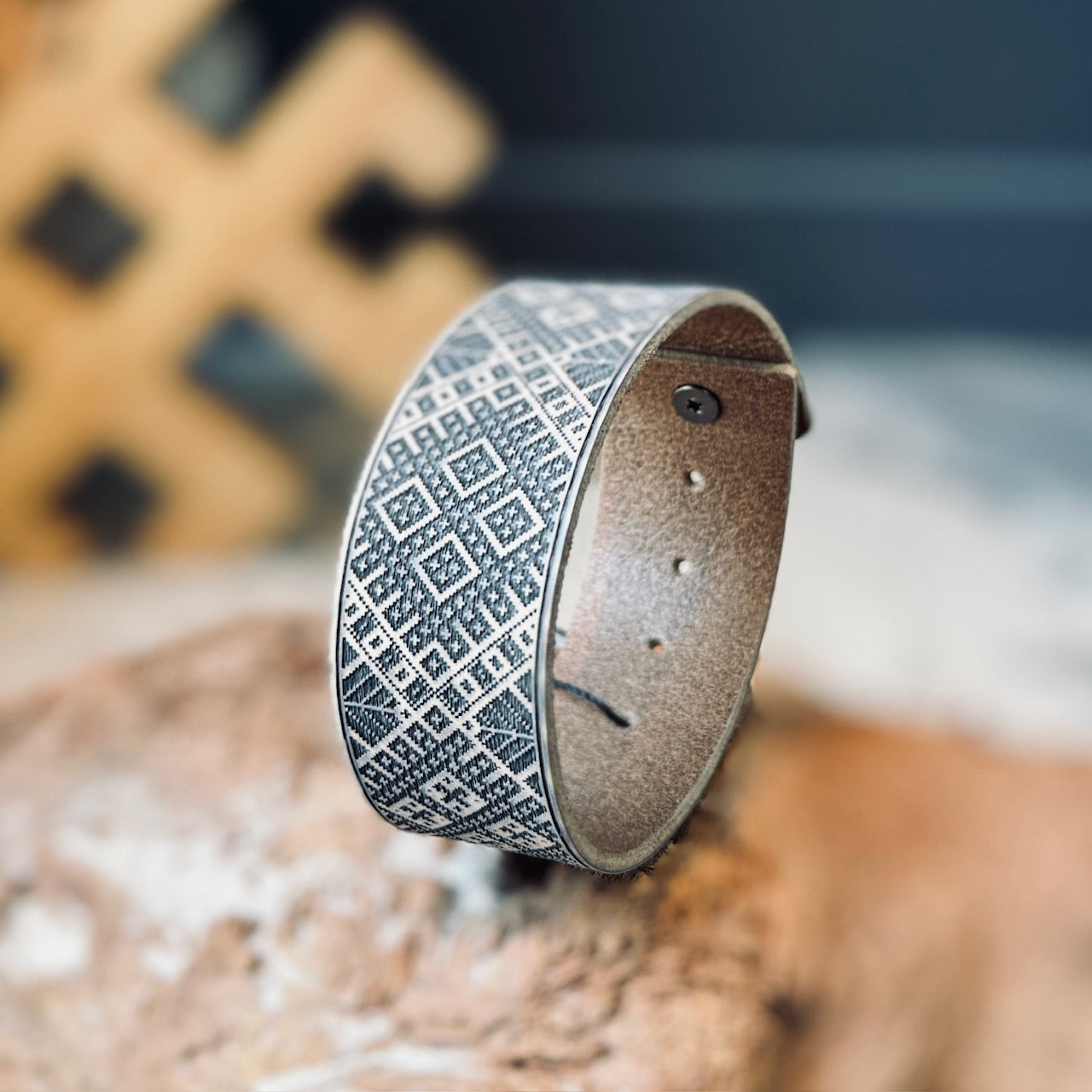 Ādas aproces ar LIELVĀRDES JOSTAS rakstu