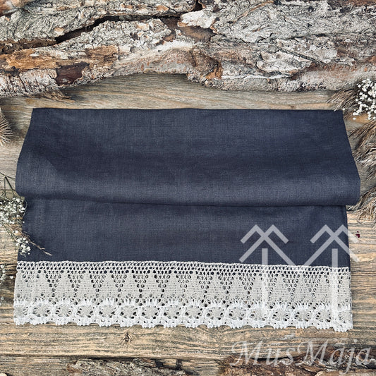 Lina galda celiņš "BAKLAŽĀNS" ar mežģīni "ROMANTIKA"