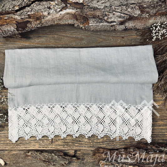 Lina galda celiņš "MIGLA" ar šūnas mežģīni