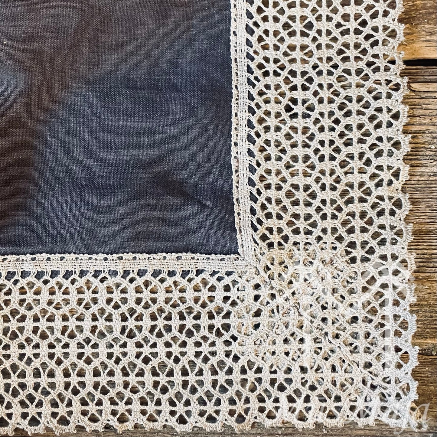 Lina galdauts "BAKLAŽĀNS" ar šūnas mežģīni