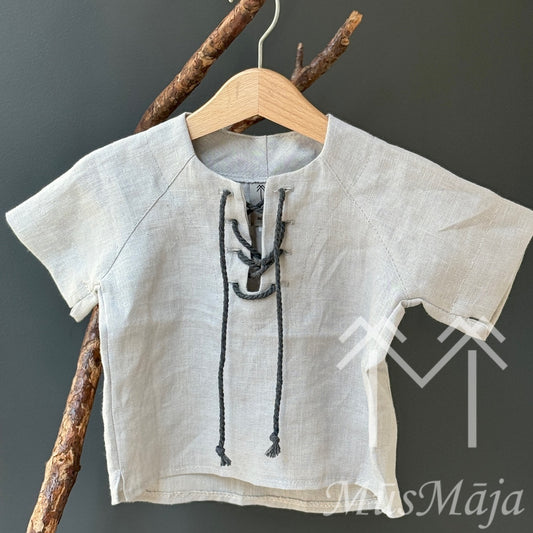 Mīkstināts lina krekliņš bērniem MIGLA