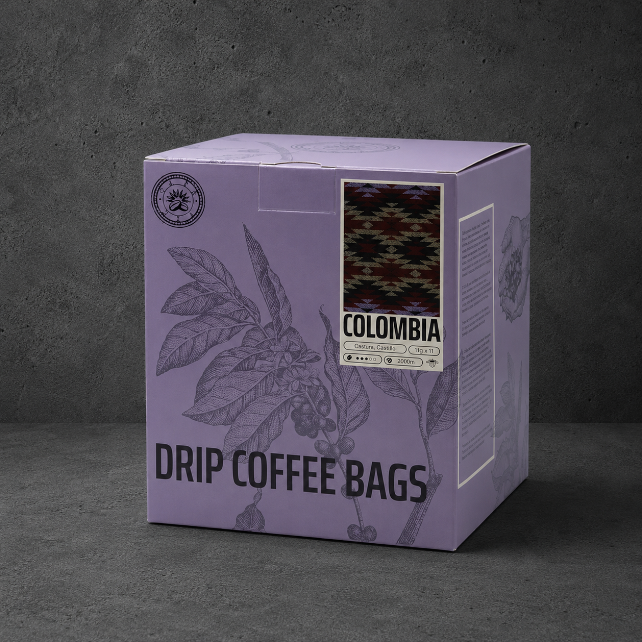 Pilināšanas (DRIP) kafijas maisiņi kastē