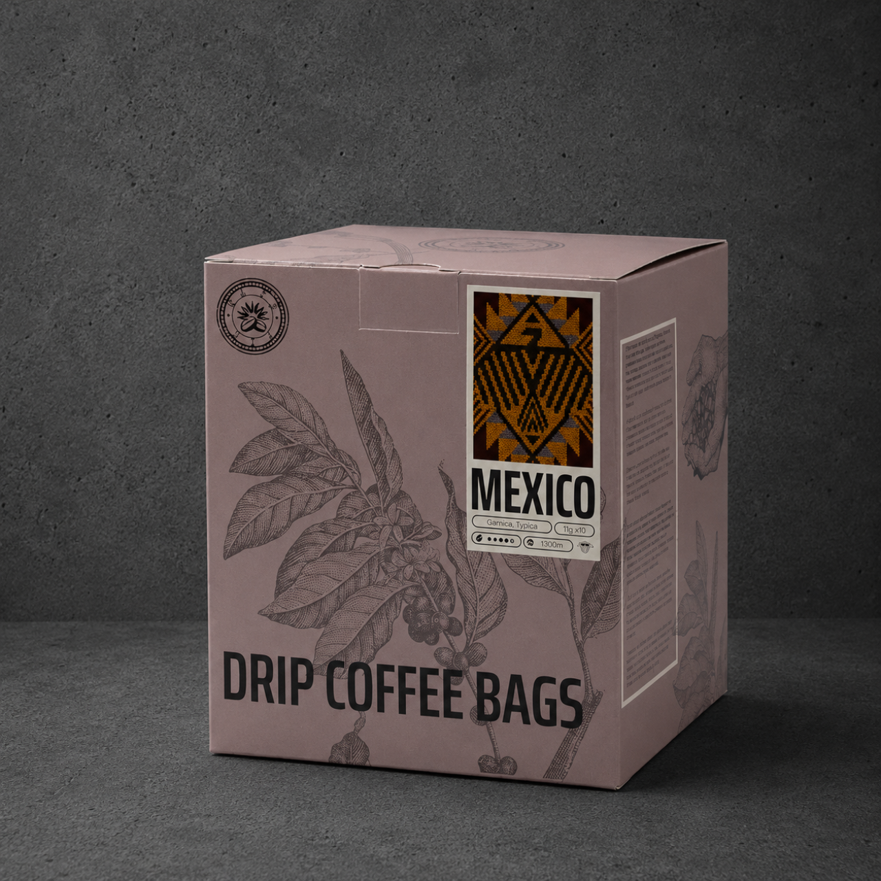 Pilināšanas (DRIP) kafijas maisiņi kastē