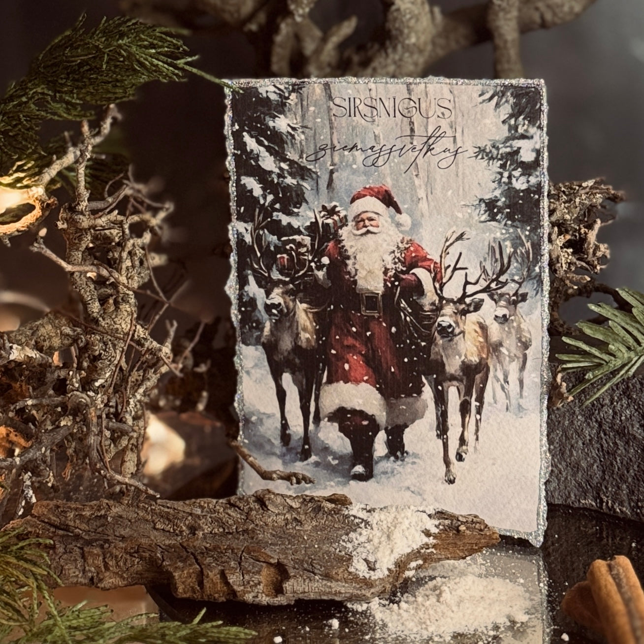 Retro Ziemassvētku kartītes