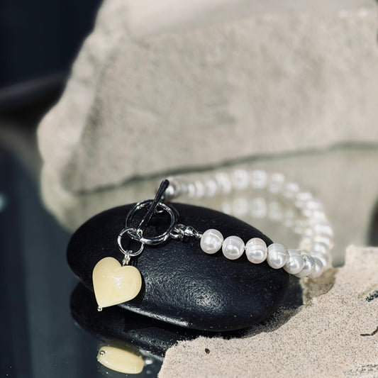 Upes pērļu rokassprādzes DZINTARA SIRDS