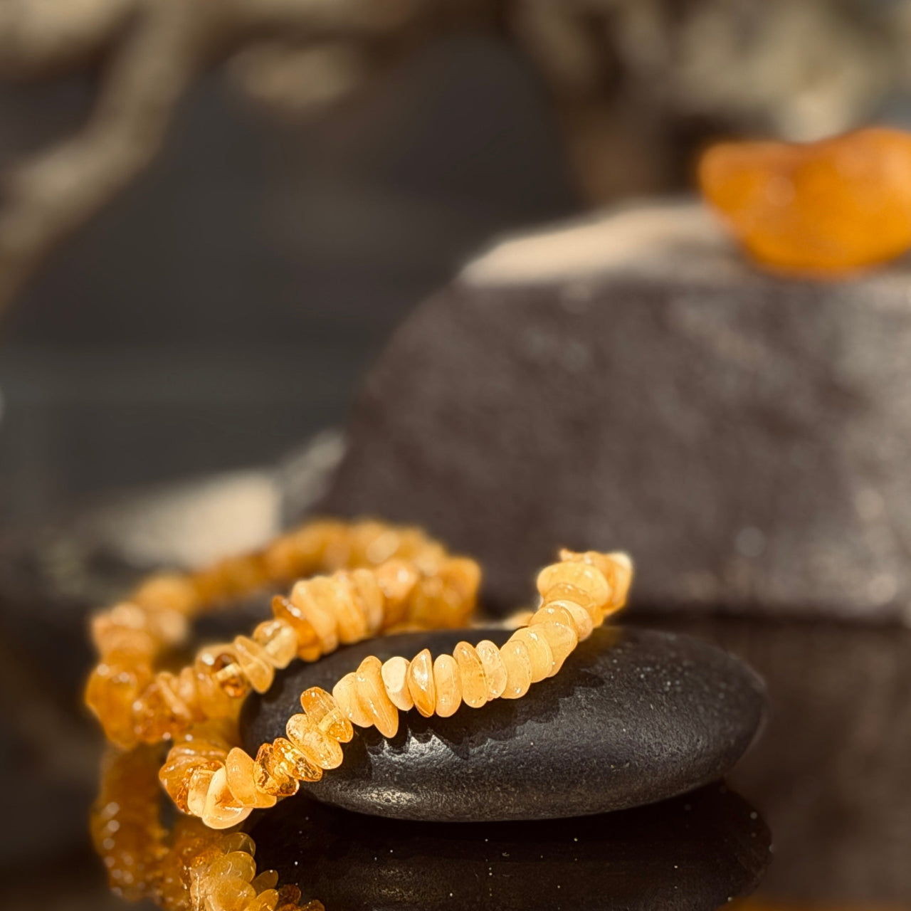 Elastīgas dzintara aproces