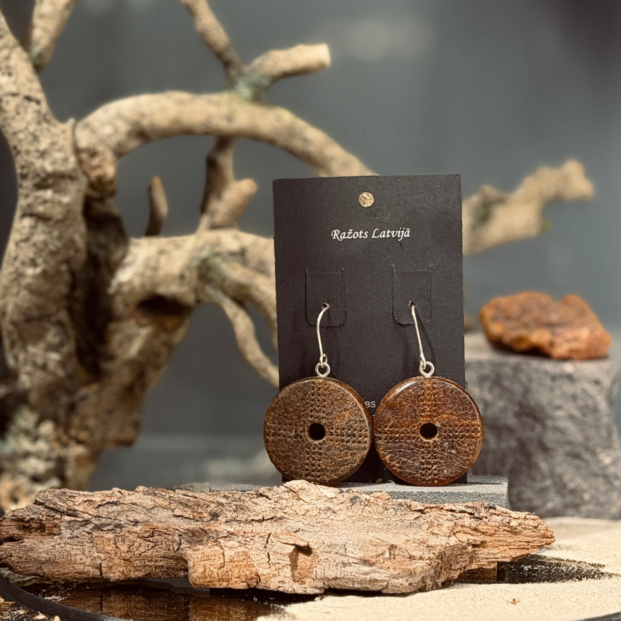 Dzintara auskari  ARHEOLOĢISKIE RITEŅI