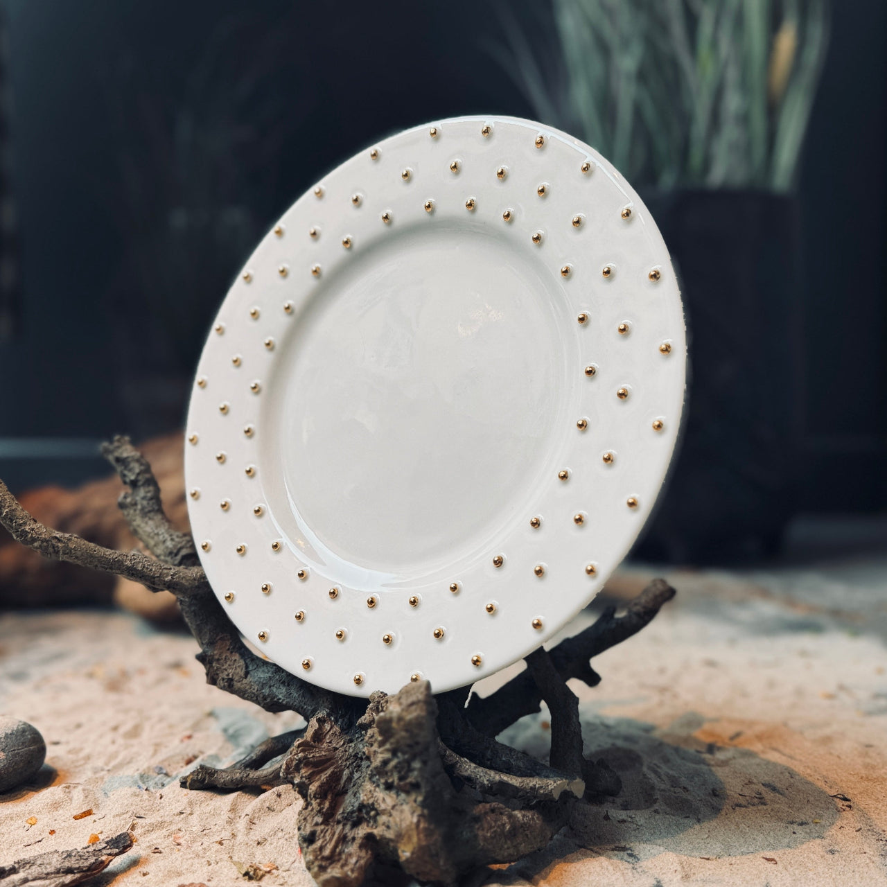 Porcelāna šķīvji ZELTA PUMPIŅA