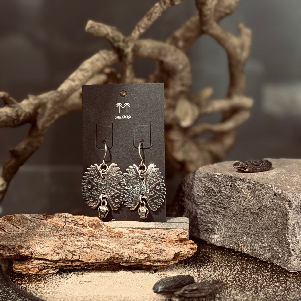 Sudraba auskari ĶEMĪTES