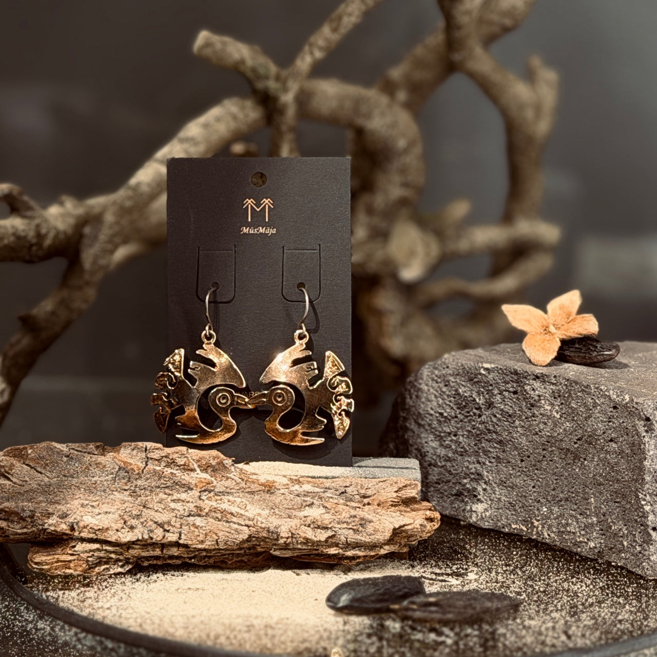 Bronzas auskari PUTNI