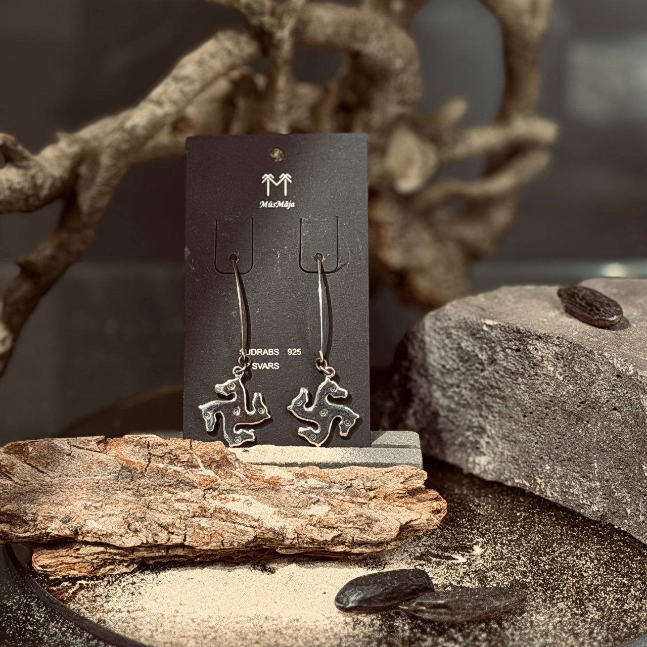 Sudraba auskari ZIRDZIŅI