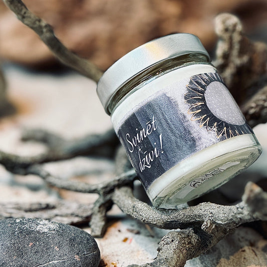 Palmu vaska sveces SVĒTKI burciņās