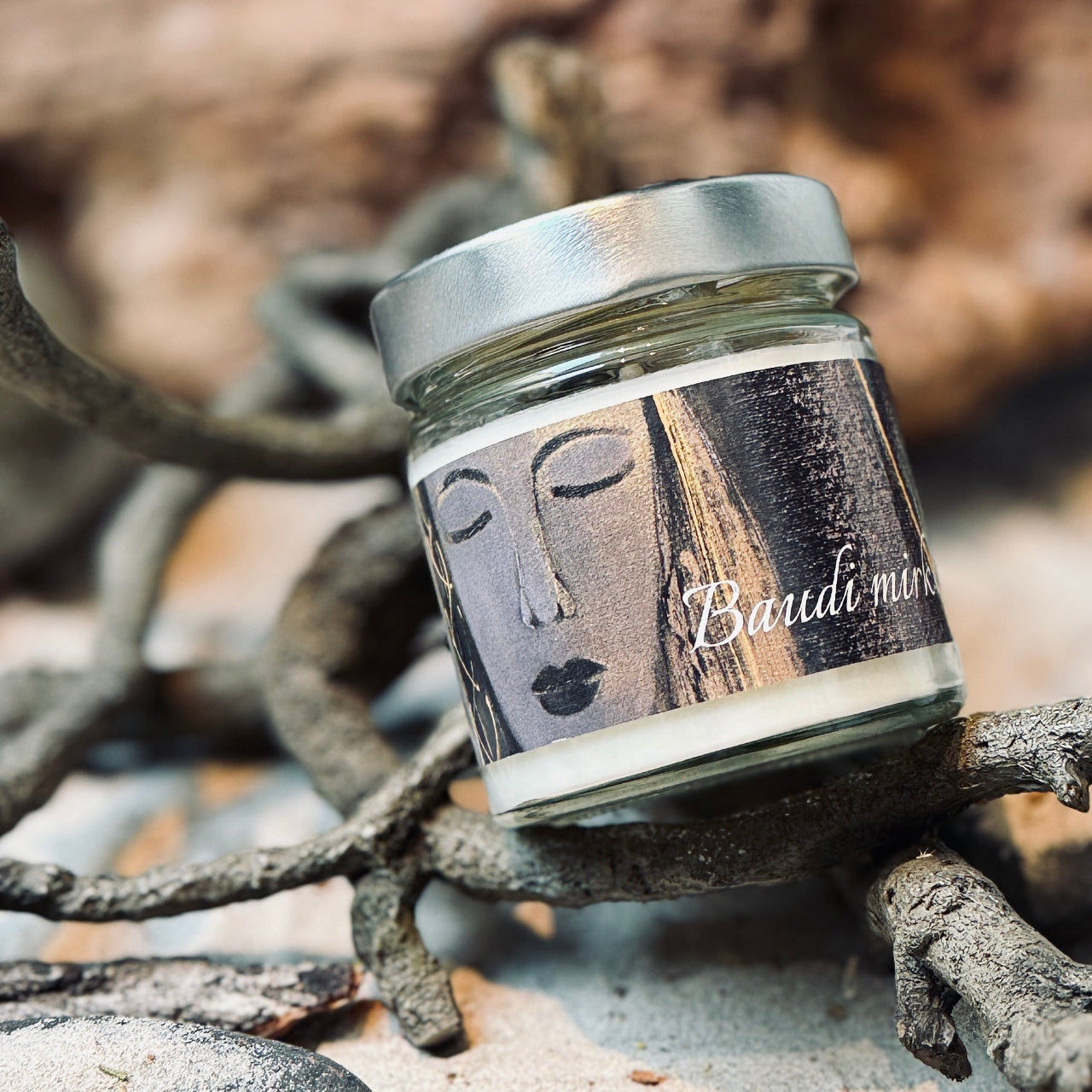 Palmu vaska sveces SVĒTKI burciņās