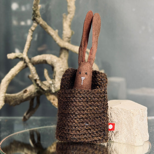 Lina rotaļlieta ZAĶIS kabatiņā