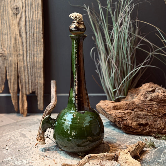 Keramikas KARAFES ar brieža ragu