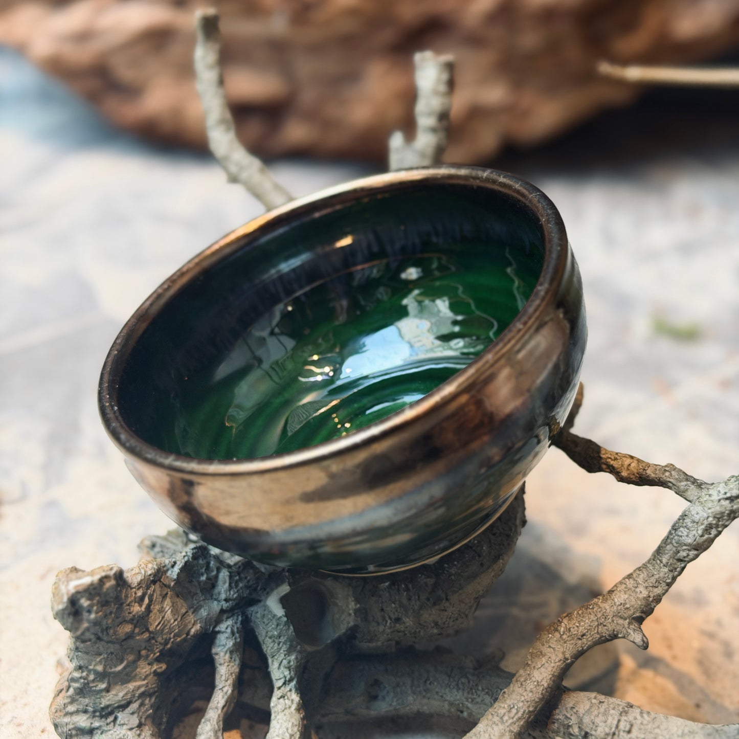 Keramikas bļodas ZAĻĀ BRONZA