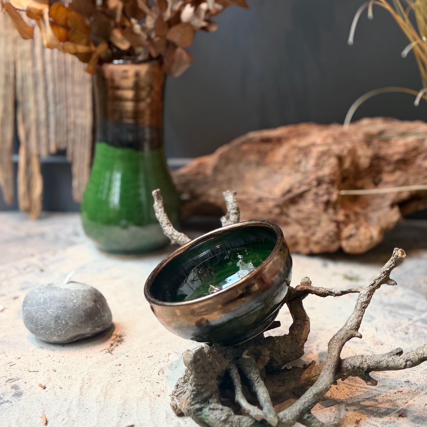 Keramikas bļodas ZAĻĀ BRONZA