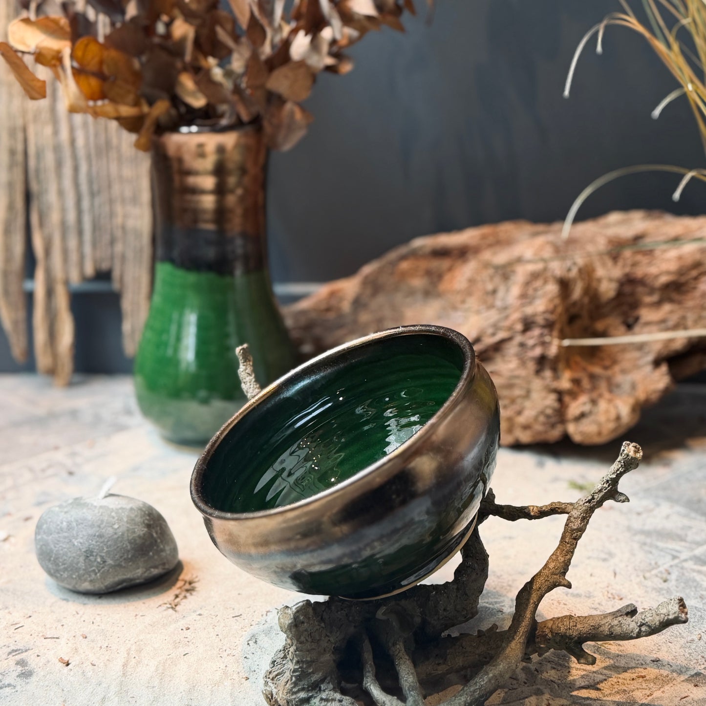 Keramikas bļodas ZAĻĀ BRONZA