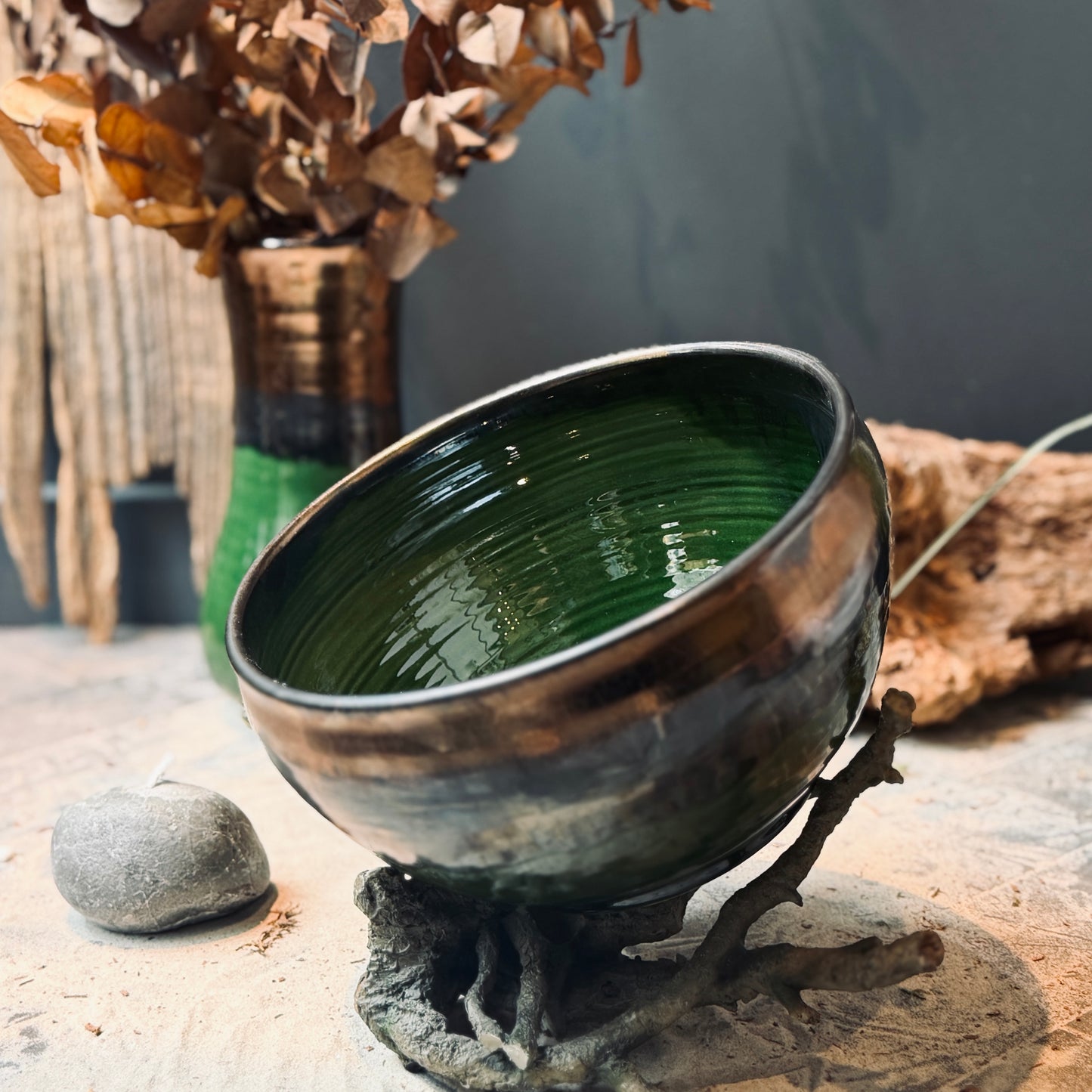 Keramikas bļodas ZAĻĀ BRONZA