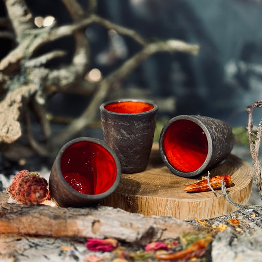 Keramikas šota glāzes KRĀSAS