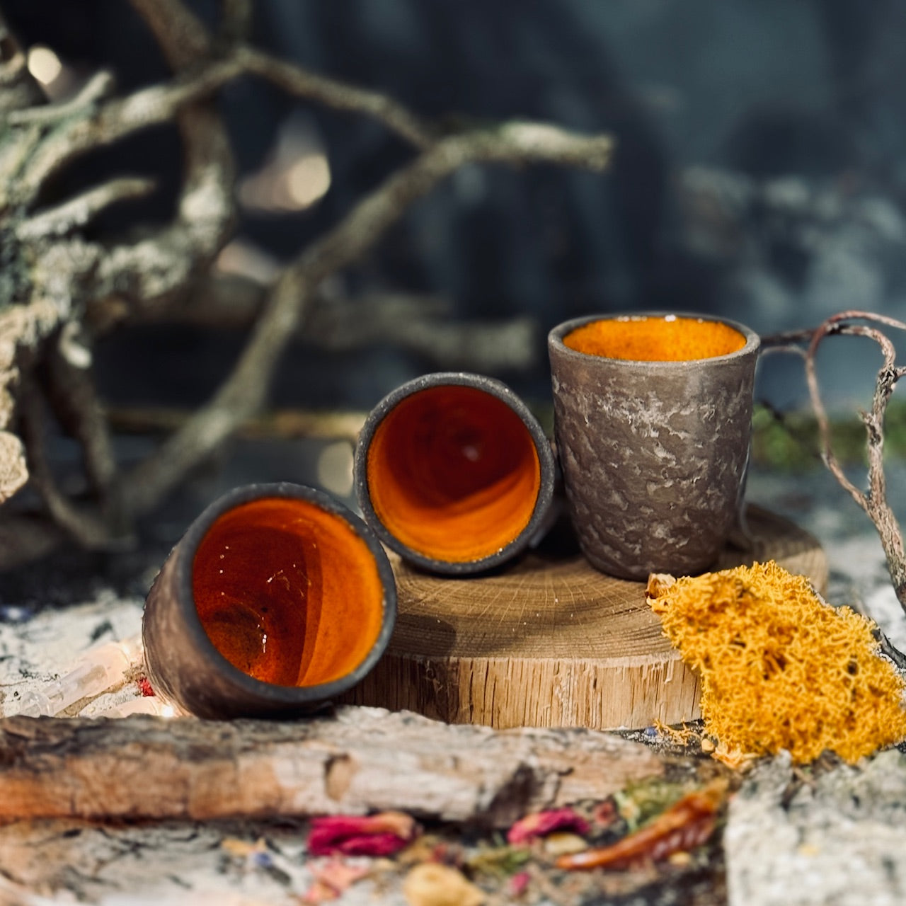 Keramikas šota glāzes KRĀSAS