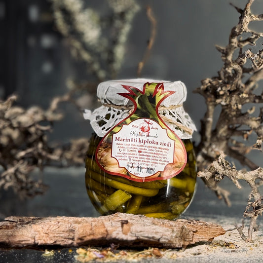 Marinēti ķiploku ziedi