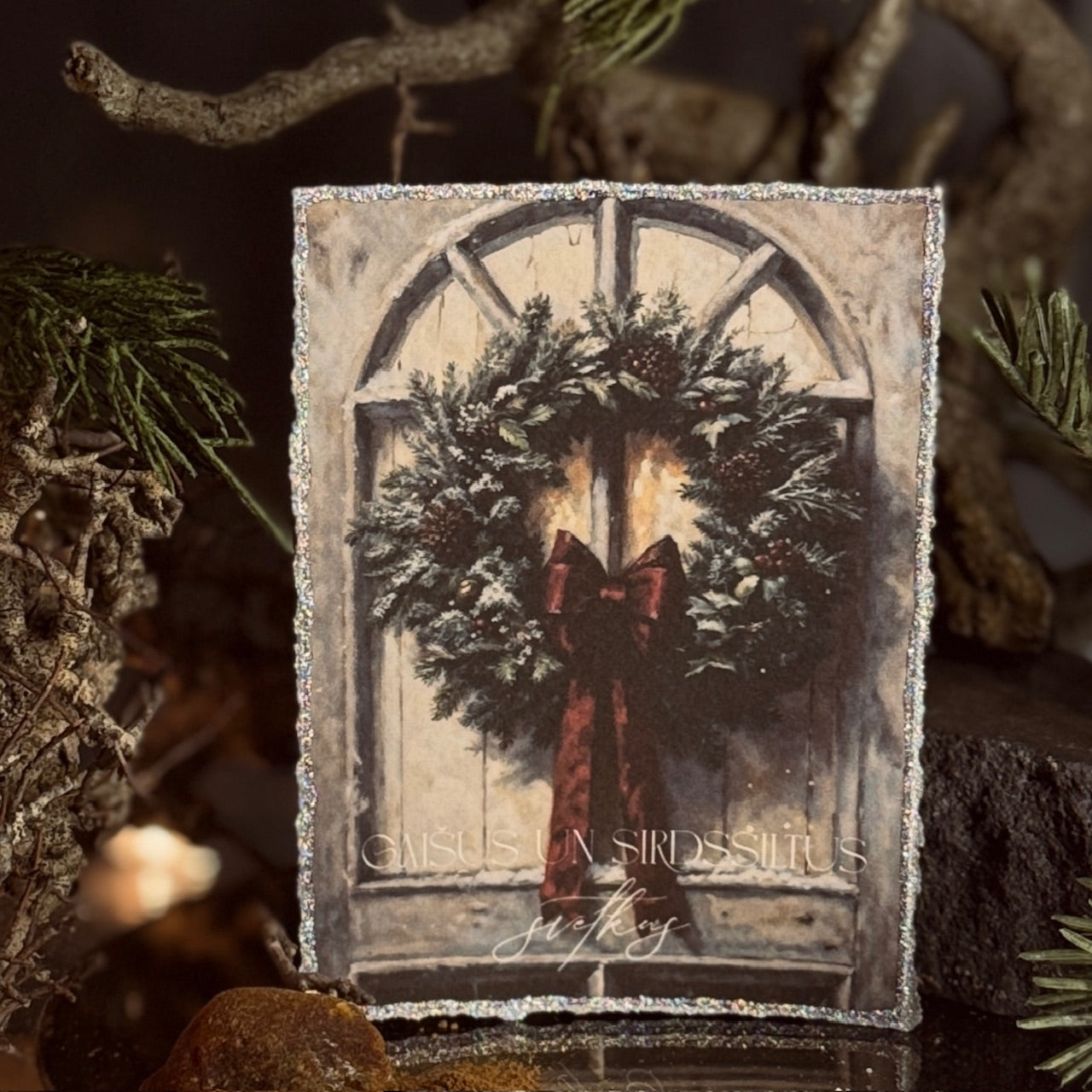 Retro Ziemassvētku kartītes