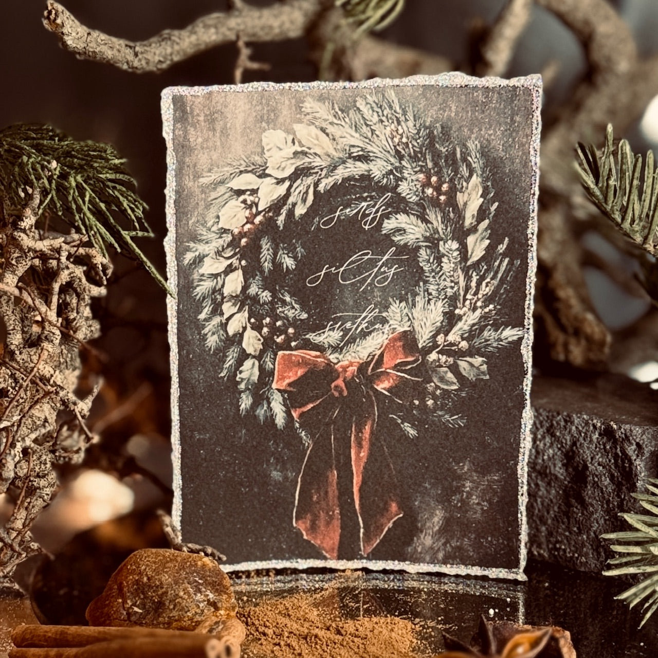 Retro Ziemassvētku kartītes