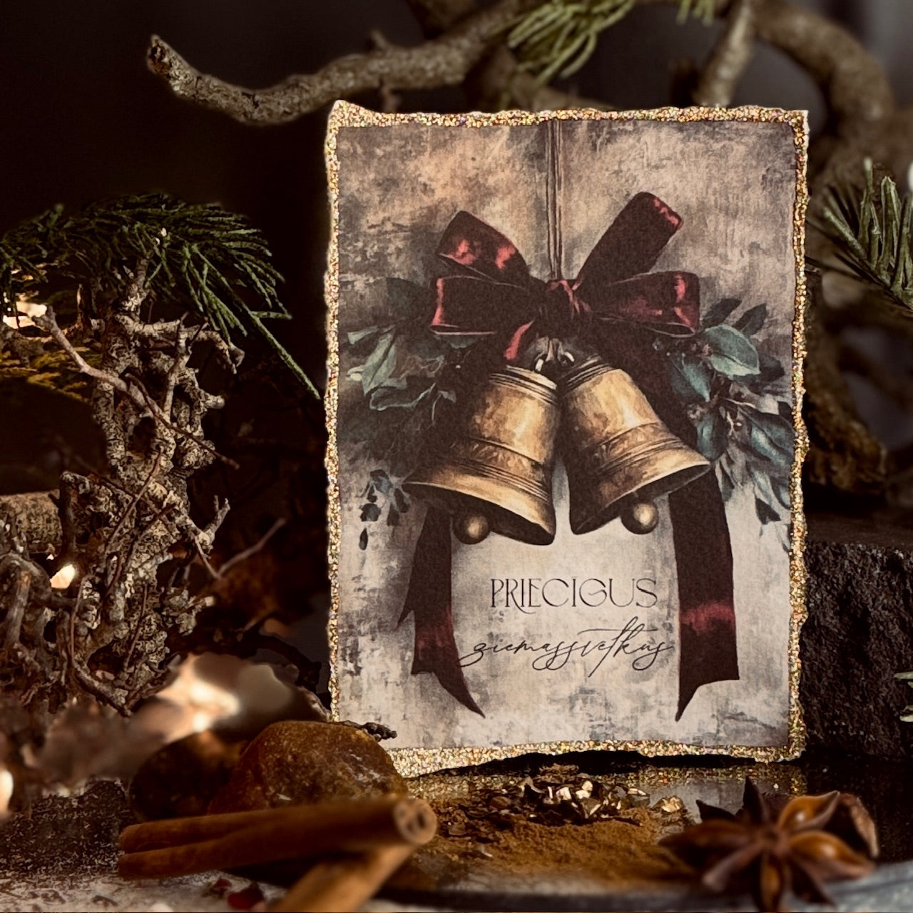 Retro Ziemassvētku kartītes