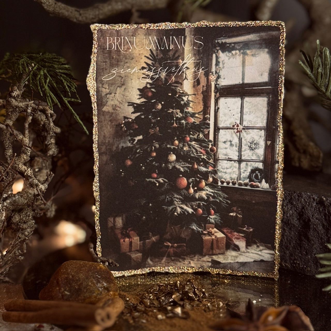 Retro Ziemassvētku kartītes