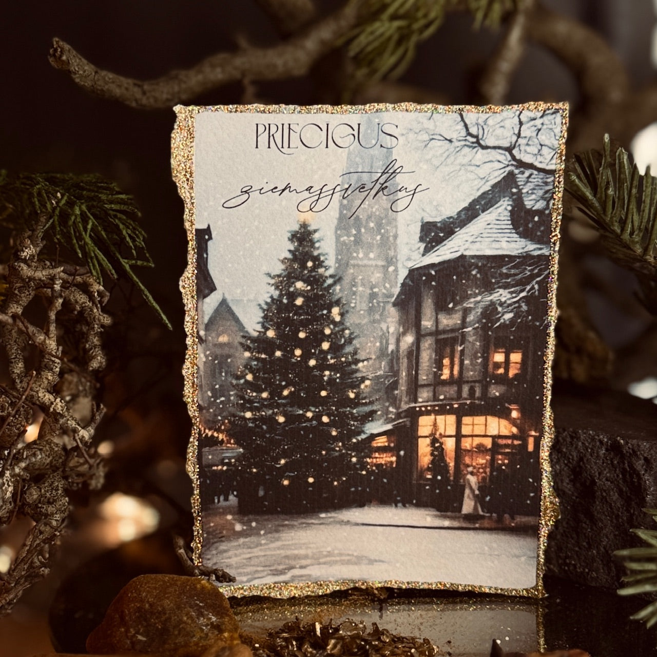 Retro Ziemassvētku kartītes