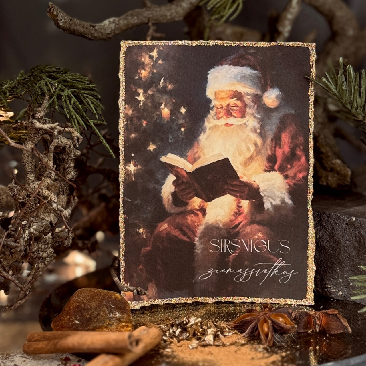 Retro Ziemassvētku kartītes