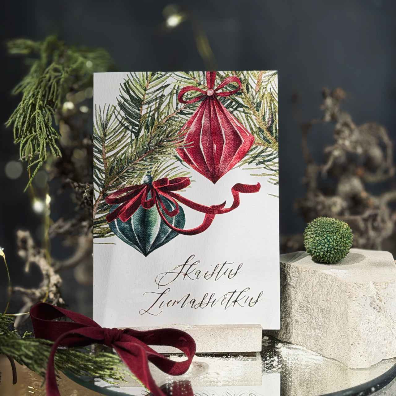 Ziemassvētku kartītes ZIEMASSVĒTKU PASAKA, atveramas kartītes